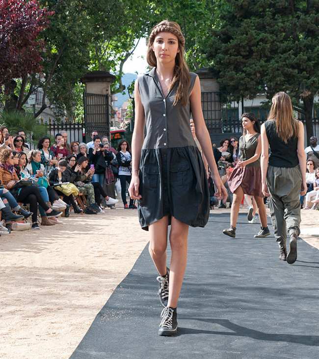 Vestido de Virginia Rondeel en la pasarela de moda sostenible de Barcelona del pasado 24 de abril